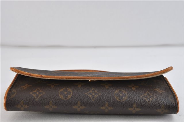 Authentic LOUIS VUITTON Monogram Pochette Twin GM Shoulder Bag M51852 LV 8450C