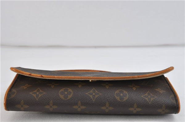 Authentic LOUIS VUITTON Monogram Pochette Twin GM Shoulder Bag M51852 LV 8450C