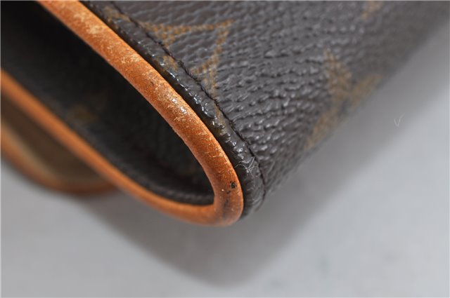 Authentic LOUIS VUITTON Monogram Pochette Twin GM Shoulder Bag M51852 LV 8450C