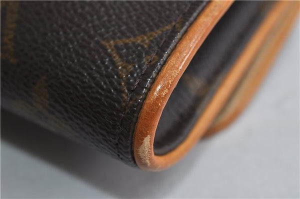 Authentic LOUIS VUITTON Monogram Pochette Twin GM Shoulder Bag M51852 LV 8450C