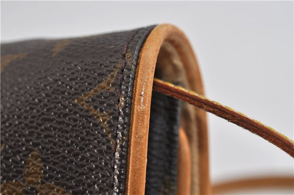 Authentic LOUIS VUITTON Monogram Pochette Twin GM Shoulder Bag M51852 LV 8450C