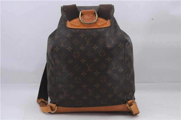 Authentic Louis Vuitton Monogram Montsouris GM Backpack M51135 LV 8451D