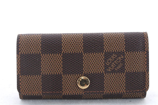 Authentic LOUIS VUITTON Damier Multicles 4 Key Case Holder N62631 LV 8453C
