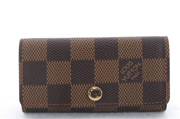 Authentic LOUIS VUITTON Damier Multicles 4 Key Case Holder N62631 LV 8453C
