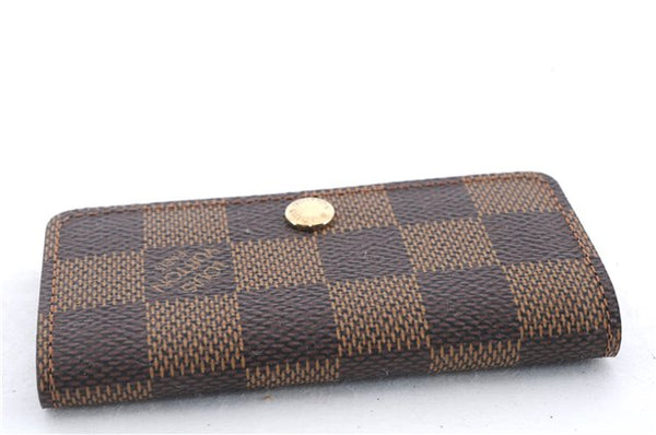 Authentic LOUIS VUITTON Damier Multicles 4 Key Case Holder N62631 LV 8453C