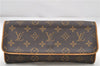 Authentic Louis Vuitton Monogram Pochette Twin GM Shoulder Bag M51852 LV 8453D