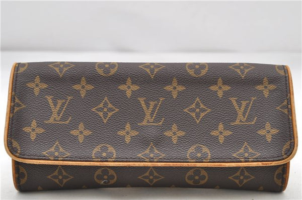 Authentic Louis Vuitton Monogram Pochette Twin GM Shoulder Bag M51852 LV 8453D