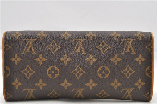 Authentic Louis Vuitton Monogram Pochette Twin GM Shoulder Bag M51852 LV 8453D