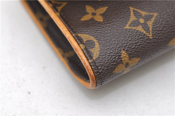 Authentic Louis Vuitton Monogram Pochette Twin GM Shoulder Bag M51852 LV 8453D