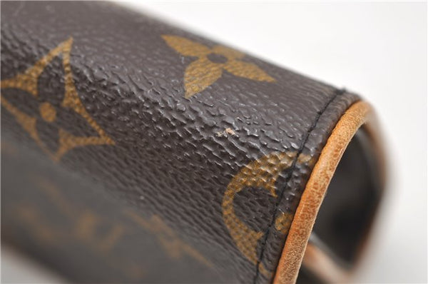 Authentic Louis Vuitton Monogram Pochette Twin GM Shoulder Bag M51852 LV 8453D