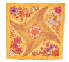 Authentic HERMES Carre 90 Scarf "Fleurs de L'Opera" Silk Purple Yellow 8453F