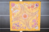 Authentic HERMES Carre 90 Scarf "Fleurs de L'Opera" Silk Purple Yellow 8453F