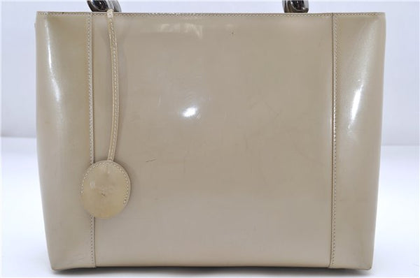 Authentic Christian Dior Maris Pearl Shoulder Tote Bag Enamel Ivory 8454D