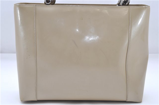 Authentic Christian Dior Maris Pearl Shoulder Tote Bag Enamel Ivory 8454D