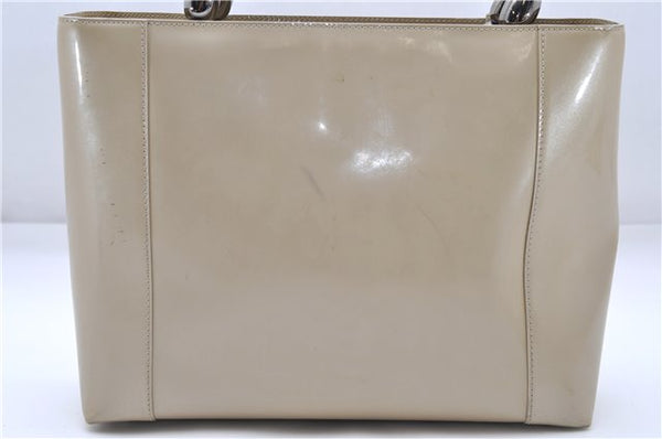 Authentic Christian Dior Maris Pearl Shoulder Tote Bag Enamel Ivory 8454D