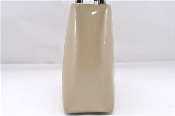 Authentic Christian Dior Maris Pearl Shoulder Tote Bag Enamel Ivory 8454D