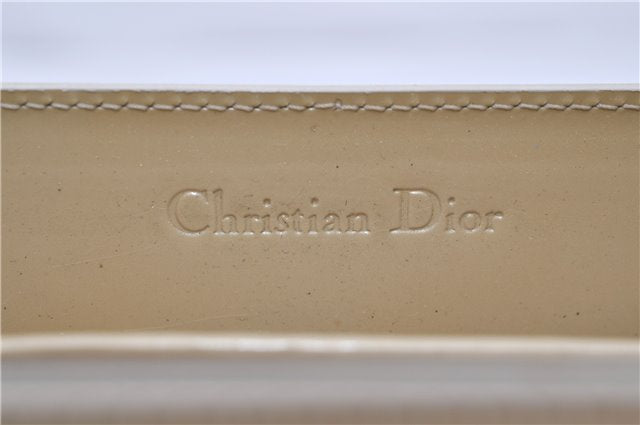 Authentic Christian Dior Maris Pearl Shoulder Tote Bag Enamel Ivory 8454D