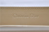 Authentic Christian Dior Maris Pearl Shoulder Tote Bag Enamel Ivory 8454D