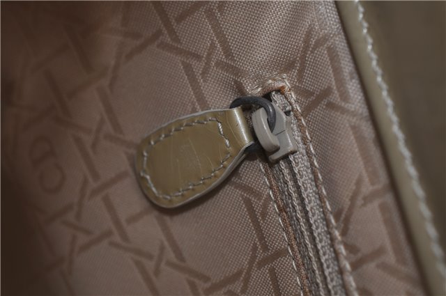 Authentic Christian Dior Maris Pearl Shoulder Tote Bag Enamel Ivory 8454D