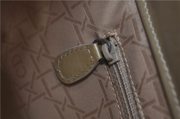 Authentic Christian Dior Maris Pearl Shoulder Tote Bag Enamel Ivory 8454D