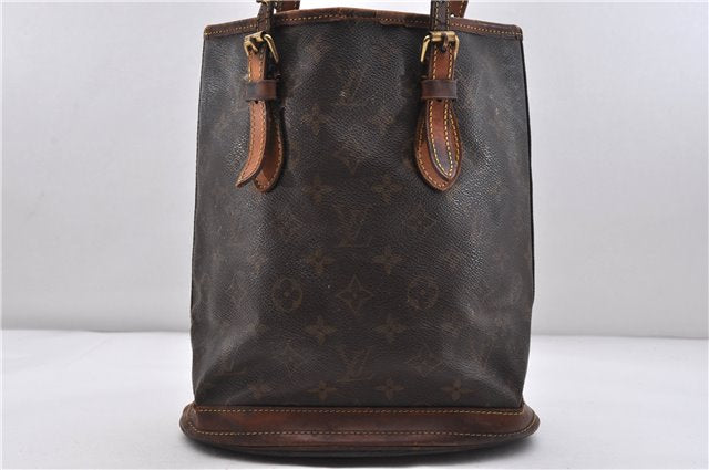 Authentic LOUIS VUITTON Monogram Bucket PM Shoulder Bag M42238 LV Junk 8456C