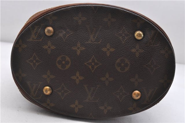 Authentic LOUIS VUITTON Monogram Bucket PM Shoulder Bag M42238 LV Junk 8456C