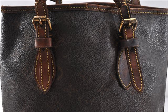 Authentic LOUIS VUITTON Monogram Bucket PM Shoulder Bag M42238 LV Junk 8456C