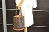 Authentic LOUIS VUITTON Monogram Bucket PM Shoulder Bag M42238 LV Junk 8456C