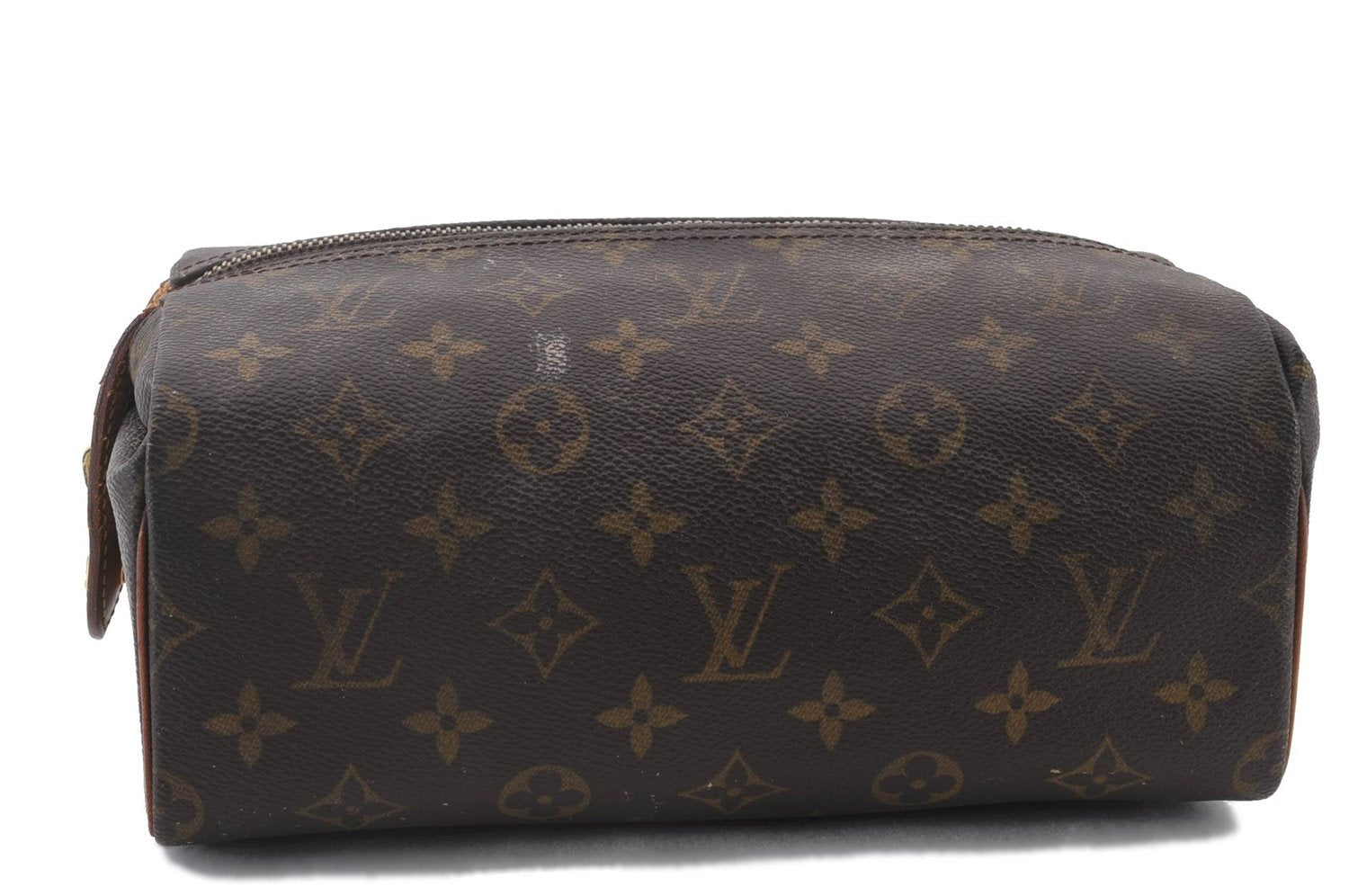 Authentic LOUIS VUITTON Monogram Trousse Patte Pression Pouch M47636 LV 8460C