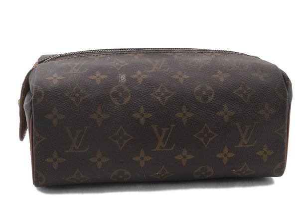 Authentic LOUIS VUITTON Monogram Trousse Patte Pression Pouch M47636 LV 8460C