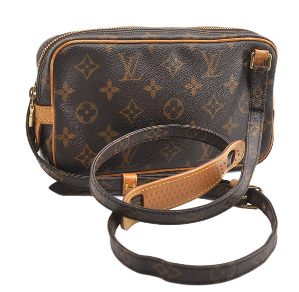 Auth Louis Vuitton Monogram Marly Bandouliere Shoulder Cross Bag M51828 LV 8461F