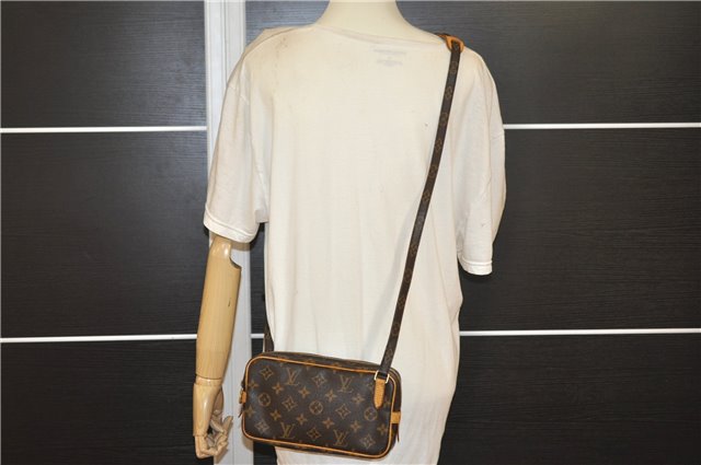 Auth Louis Vuitton Monogram Marly Bandouliere Shoulder Cross Bag M51828 LV 8461F