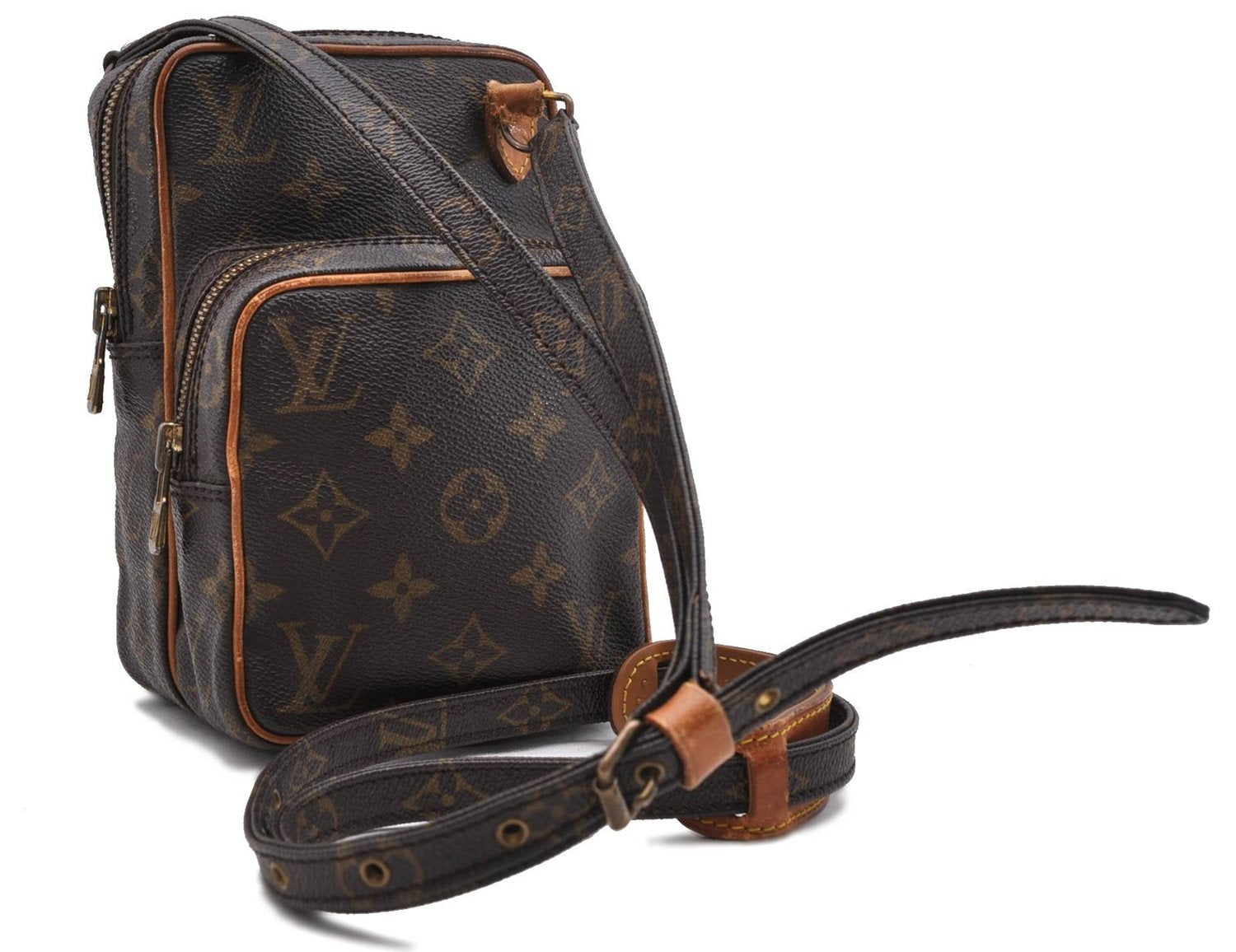Authentic LOUIS VUITTON Monogram Mini Amazone Shoulder Cross Bag M45238 LV 8465C
