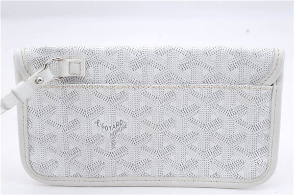 Authentic Goyard Saint Louis GM Shoulder Tote Bag PVC Leather White 8465D