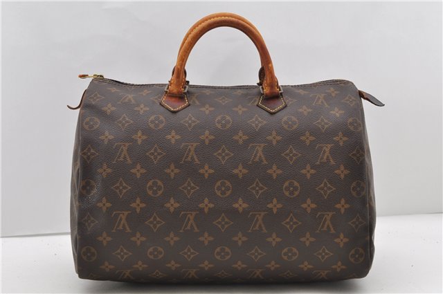 Authentic LOUIS VUITTON Monogram Speedy 35 Hand Bag M41524 LV 8468C