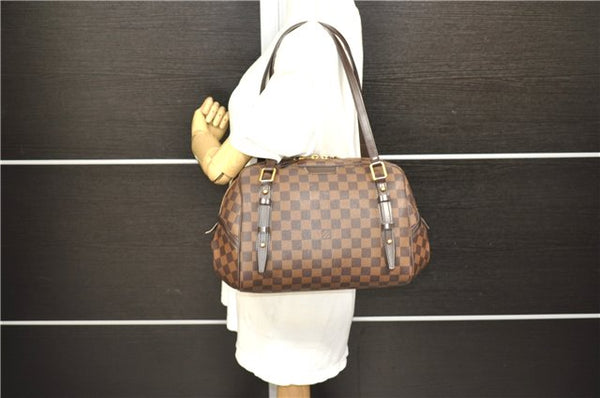 Authentic Louis Vuitton Damier Rivington PM Shoulder Bag N41157 LV 8468D