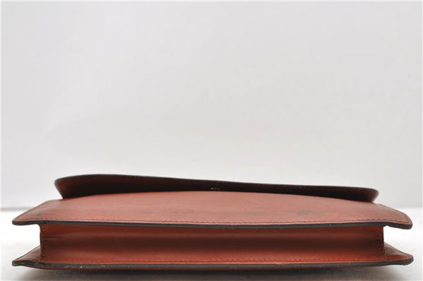 Authentic LOUIS VUITTON Epi Montaigne 27 Clutch Bag Brown M52653 LV 8472C