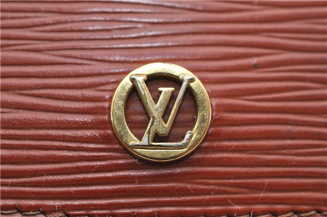 Authentic LOUIS VUITTON Epi Montaigne 27 Clutch Bag Brown M52653 LV 8472C