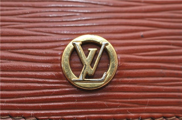 Authentic LOUIS VUITTON Epi Montaigne 27 Clutch Bag Brown M52653 LV 8472C