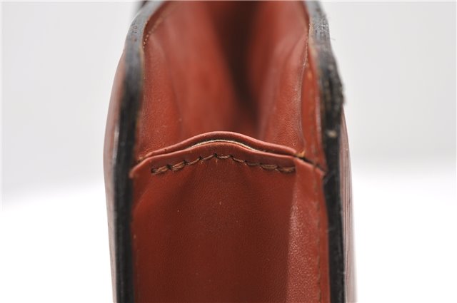 Authentic LOUIS VUITTON Epi Montaigne 27 Clutch Bag Brown M52653 LV 8472C