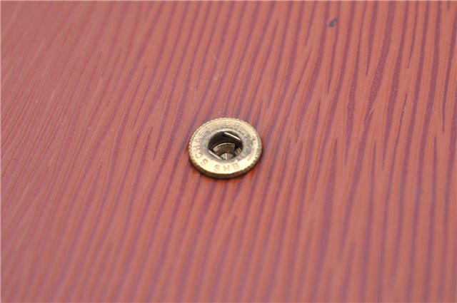 Authentic LOUIS VUITTON Epi Montaigne 27 Clutch Bag Brown M52653 LV 8472C