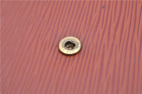 Authentic LOUIS VUITTON Epi Montaigne 27 Clutch Bag Brown M52653 LV 8472C