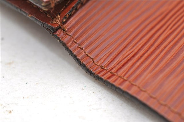 Authentic LOUIS VUITTON Epi Montaigne 27 Clutch Bag Brown M52653 LV 8472C