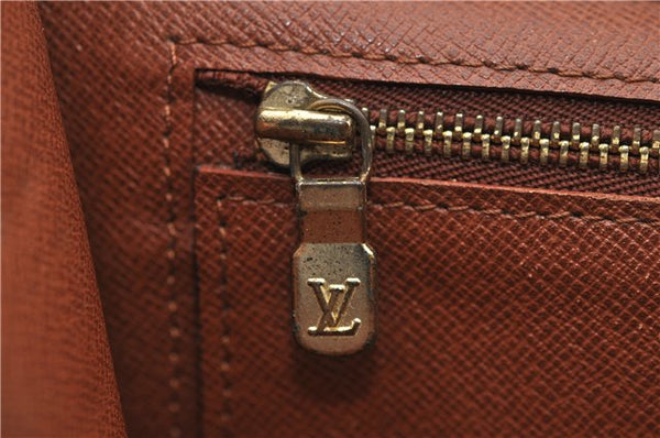 Authentic LOUIS VUITTON Epi Montaigne 27 Clutch Bag Brown M52653 LV 8472C