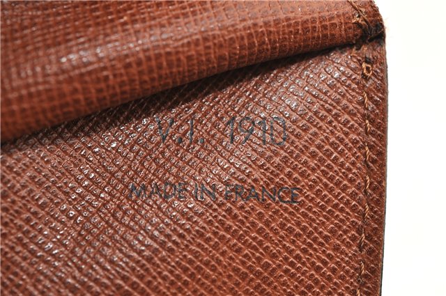 Authentic LOUIS VUITTON Epi Montaigne 27 Clutch Bag Brown M52653 LV 8472C