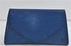 Authentic LOUIS VUITTON Epi Arts Deco Clutch Bag Blue M52635 LV 8473C
