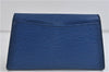 Authentic LOUIS VUITTON Epi Arts Deco Clutch Bag Blue M52635 LV 8473C