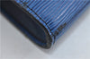 Authentic LOUIS VUITTON Epi Arts Deco Clutch Bag Blue M52635 LV 8473C