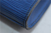 Authentic LOUIS VUITTON Epi Arts Deco Clutch Bag Blue M52635 LV 8473C