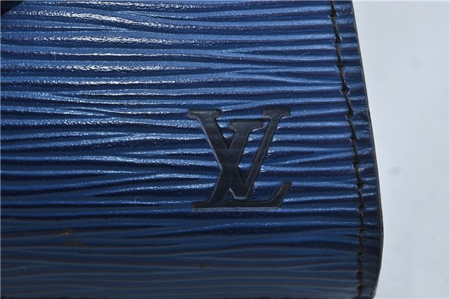 Authentic LOUIS VUITTON Epi Arts Deco Clutch Bag Blue M52635 LV 8473C
